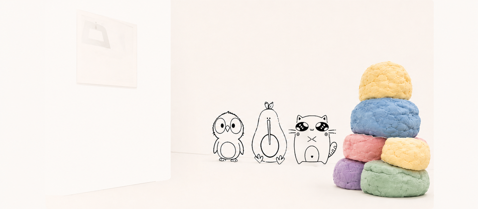 FUGITOTO characters with coloured ice cream objects