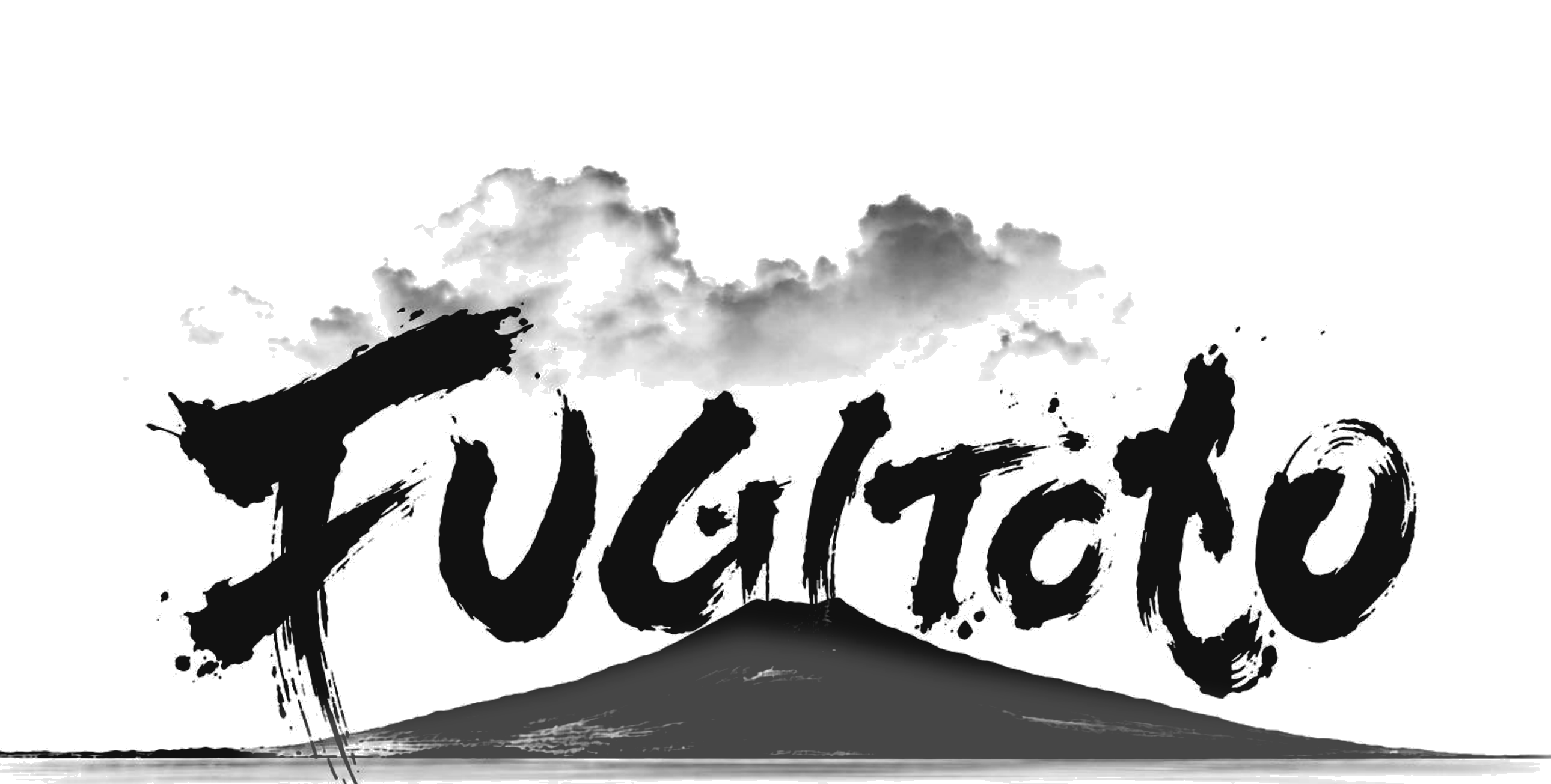 FUGITOTO brush wordmark above mountain