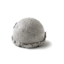 Black sesame ice cream scoop
