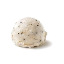 Black truffle ice cream scoop